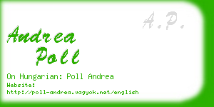 andrea poll business card